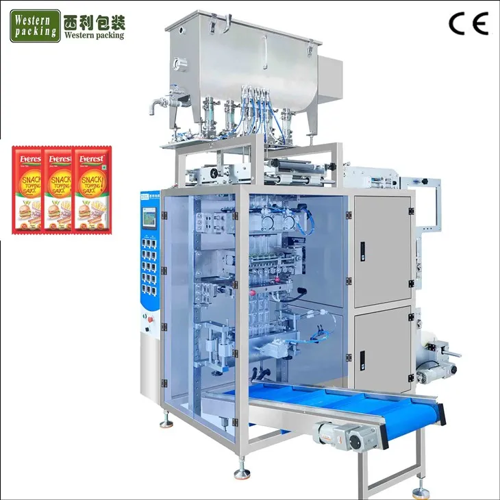সস লিকুইড স্যাচেট মাল্টি ট্র্যাক প্যাকিং মেশিন